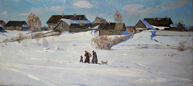 А.В. Прибыловский Зимний пейзаж 1970